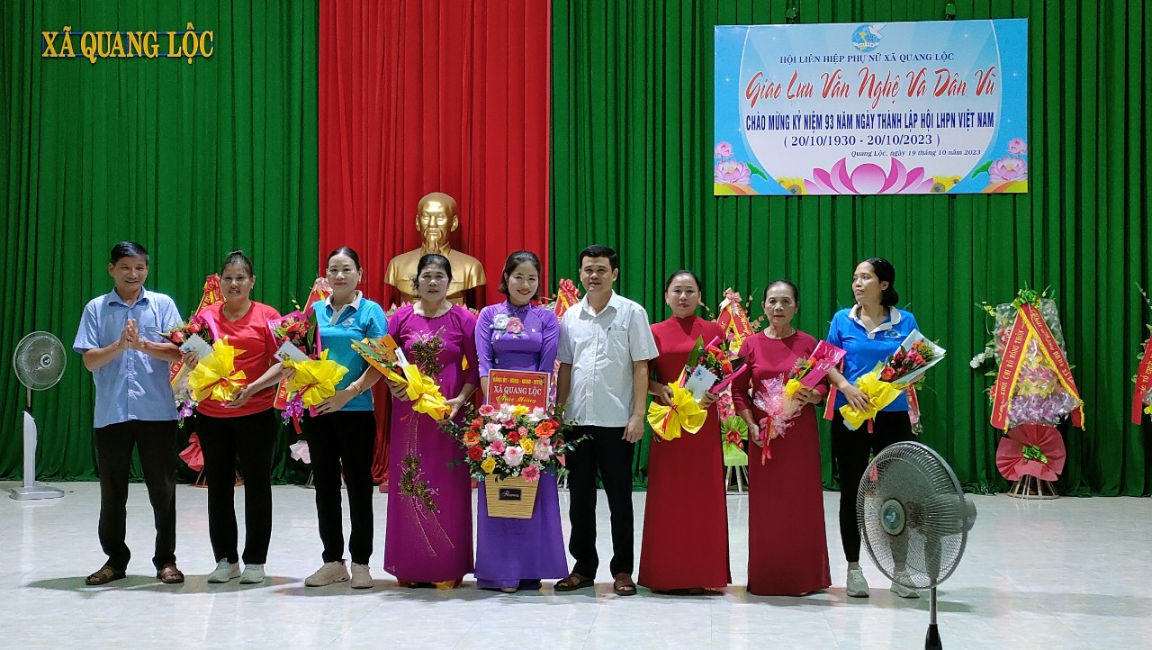 Hội LHPN xã Quang Lộc tổ chức nhiều hoạt động kỷ niệm 93 năm ngày thành lập hội liên hiệp phụ nữ việt nam (20/10/1930- 20/10/2023)
